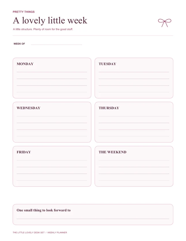 Actual Desk Set printable 1